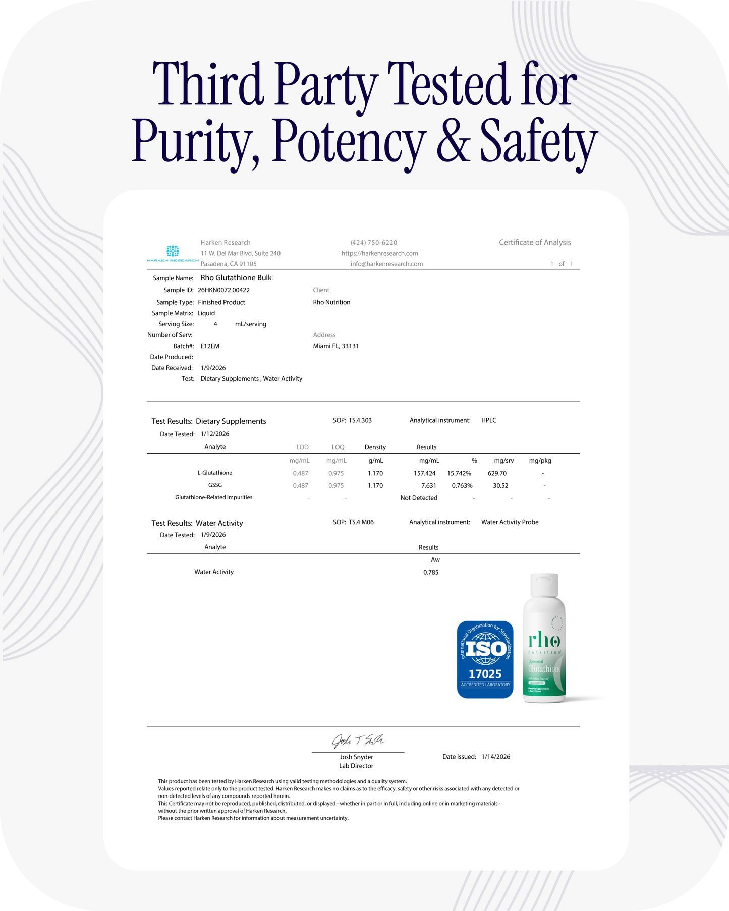 Rho Liposomal Glutathione