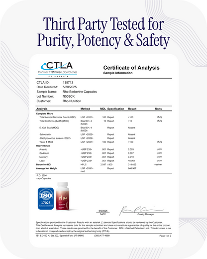 Liposomal Berberine